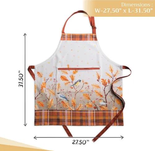 Vista 1037 de Maison d' Hermine Delantales para mujer con bolsillo, 100% algodón (27.50 x 31.50 pulgadas)