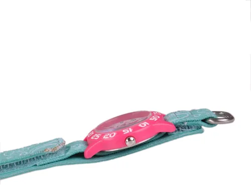 Vista 4 de Disney Princess Time Teacher - Reloj analógico de cuarzo y nailon para niños Azul Patchwork