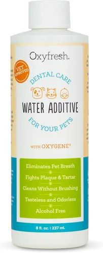 Vista 9 de Oxyfresh Premium Cuidado dental para mascota, aditivo para el agua, elimina el mal aliento, combate sarro, placa, solo tienes que añadirla al agua