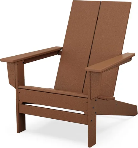 Vista 11 de POLYWOOD - Silla plegable contemporánea moderna Adirondack en gris pizarra Plegable Gris Pizarra
