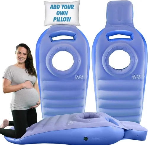 Vista 9 de Una almohada de embarazo, la mejor almohada de embarazo para dormir propensa, almohada corporal de embarazo, almohada de maternidad, cama de Gris