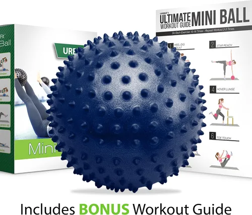Vista 2 de URBNFit Pelota de pilates de 9 pulgadas – Pelotas pequeñas de ejercicio para yoga, barras, terapia física, estiramiento, postura, fitness central