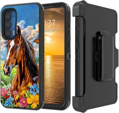 Vista 129 de Funda para Moto G Stylus 5G 2023 con funda de clip para cinturón y soporte, resistente de doble capa, resistente a prueba de golpes, para Motorola