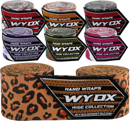 Vista 22 de WYOX Boxing Hand Wraps Inner Gloves, Elasticated Thumb Loop Bandages Mexican Style Under Mitts Wrist Wrap Protection Muay Thai MMA Kickboxing