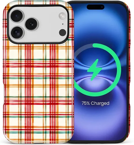 Vista 44 de Funda Compatible con iPhone 13/14 [Compatible con MagSafe] Protección de Doble Capa de Cáscara Dura Híbrida, Funda Magnética Protectora a Prueba