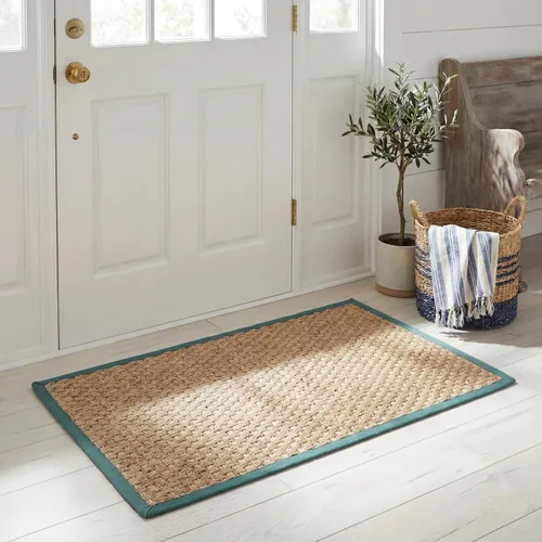 Vista 72 de SAFAVIEH Natural Fiber Collection NF114A - Alfombra de pasillo de hierba marina con patrón de tejido de cesta y borde, de 2 pies 6 pulgadas x 16