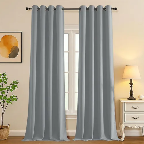 Vista 191 de Simplebrand Juego de 2 paneles de cenefa aguamarina para ventana de cocina de 14 pulgadas de largo, cortinas de oscurecimiento de habitación