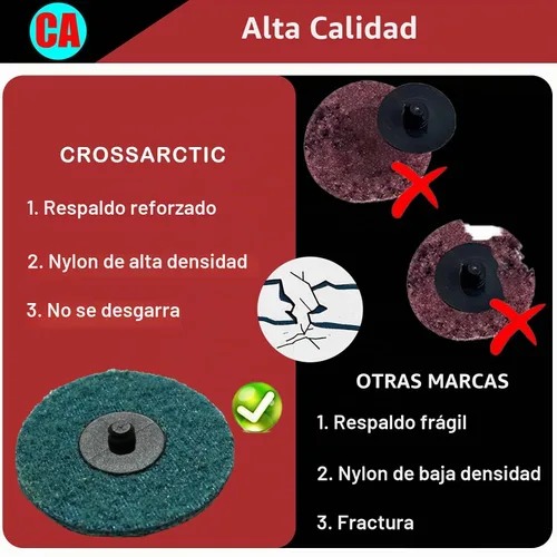 Vista 4 de 31 piezas disco de acondicionamiento de superficie de 3", discos de lijado de cambio rápido con soporte de vástago de 1/4" para amoladora