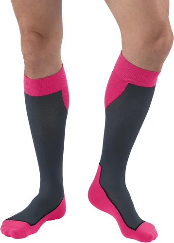 Vista 15 de JOBST Calcetines deportivos de compresión hasta la rodilla, 20-30 mmHg, negro/negro frío, talla S
