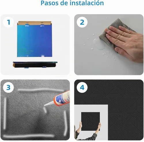 Vista 6 de CIUIUTIC - Paneles acústicos de pared, paquete de 6 paneles acústicos de 20 x 20 pulgadas, paneles acústicos decorativos, arte de pared absorbente