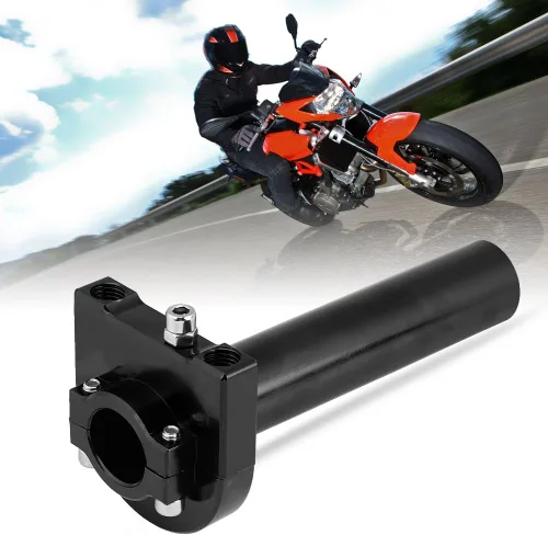 Vista 3 de Agarres universales de acelerador, 7/8 de pulgada y 0.866 in para manillar de acelerador para motocicleta, scooter, motocross, moto (negro)