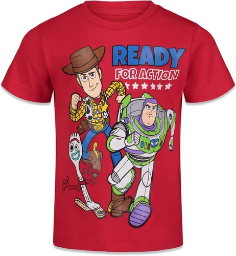Vista 2 de Disney Pixar Toy Story Rex Slinky Dog Buzz Lightyear 4 Pack T-Shirts Infant to Big Kid
