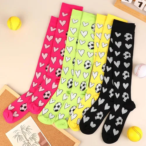 Vista 3 de 4 pares de calcetines de fútbol para jóvenes, calcetines deportivos novedosos para fútbol, fútbol, calcetines de compresión, regalo para hombres