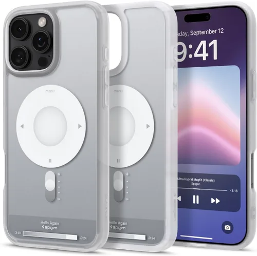 Vista 42 de Spigen Ultra Hybrid MagFit Impresión Digital Directa - Funda para iPhone 16 Pro [Diseño Personalizado][Compatible con Magsafe] - Analógica DDP