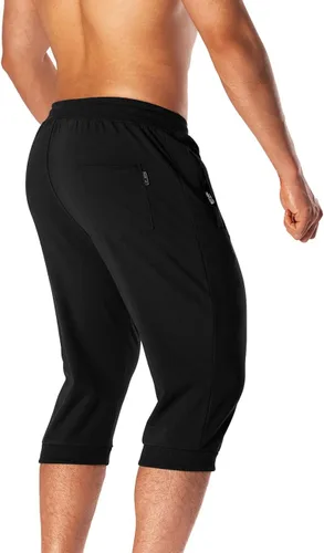 Vista 2 de Dr.Cyril Pantalones cortos de 34 para hombre, pantalones capri de algodón elástico por debajo de la rodilla, pantalones cortos de entrenamiento