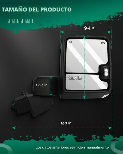 Vista 3 de SCITOO Espejos de remolque compatibles con Chevy 2019-2022 para Chevy para Silverado para GMC para Serria 2500 3500 espejos de remolque