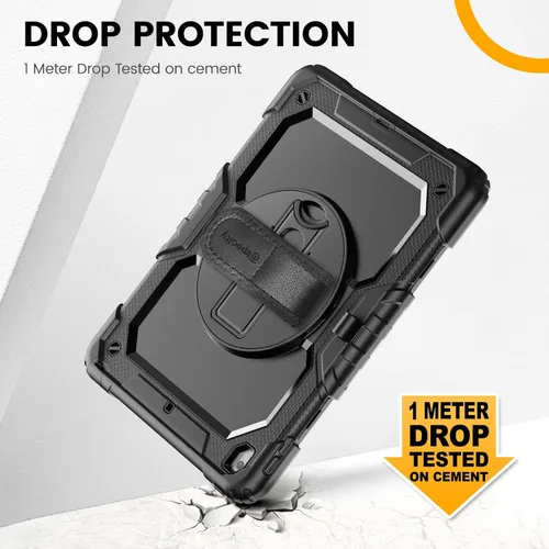 Vista 3 de Timecity - Funda para iPad de 9ª/8ª/7ª generación, de 10.2 pulgadas, funda protectora resistente con protector de pantalla, soporte giratorio
