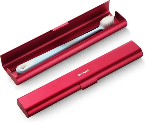 Vista 20 de Estuche de viaje para cepillo de dientes de aluminio, soporte portátil para cepillo de dientes, contenedor resistente para cepillo de dientes manual