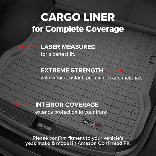 Vista 3 de WeatherTech Forro de maletero de carga para Honda Odyssey, detrás de la tercera fila (40475), negro