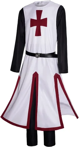 Vista 2 de Disfraz de cosplay medieval para hombre, disfraz de Halloween renacentista