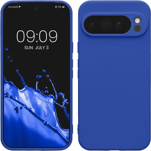 Vista 116 de kwmobile Funda compatible con Google Pixel 9 - Funda protectora delgada de TPU para teléfono - Acabado mate suave - Piedra antigua