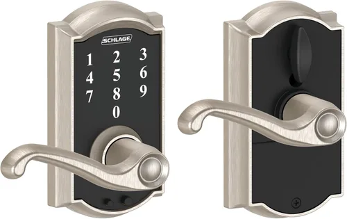 Vista 17 de Schlage - Cerradura táctil Century con picaporte Merano (bronce envejecido, FE695 CEN 716 MER) Keyless entry door lock, Electronic touchscreen