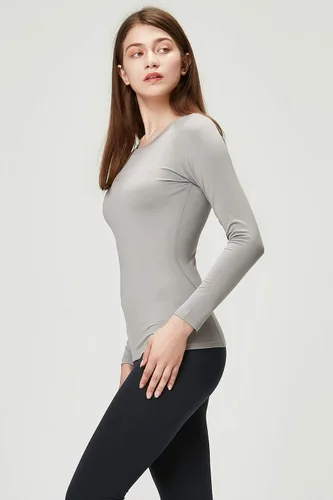 Vista 2 de DEVOPS Women's 2 Pack Thermal Long Sleeve Shirts Compression Baselayer Tops