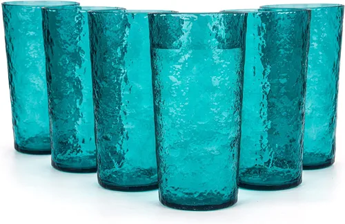 Vista 10 de KX-WARE Vasos de plástico de acrílico de 18 onzas, juego de 6 unidades, color azul