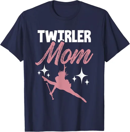 Vista 71 de Twirler Mom Baton Twirl Mother Majorette Twirling Camiseta, Negro, S
