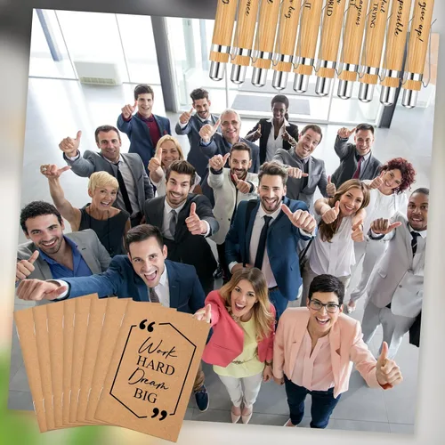 Vista 5 de Fulmoon 60 bolígrafos motivacionales, cuadernos inspiradores, regalos a granel, bolígrafos inspiradores, almohadillas de notas pequeñas, regalos