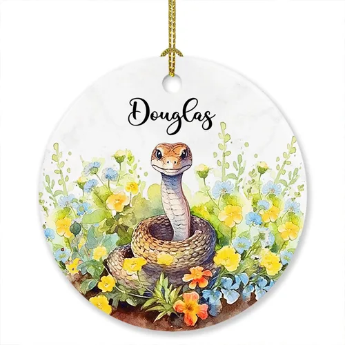 Vista 9 de Adorno de elefante de Navidad 2025, lindo adorno de elefante personalizado para árbol de Navidad, adornos de elefantes florales para bebés, regalos