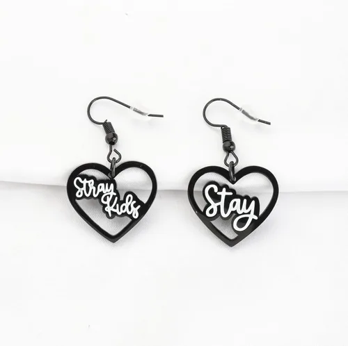 Vista 3 de SKZ - Pendientes para niños y fanáticos, mercancía Stay Stray Kids