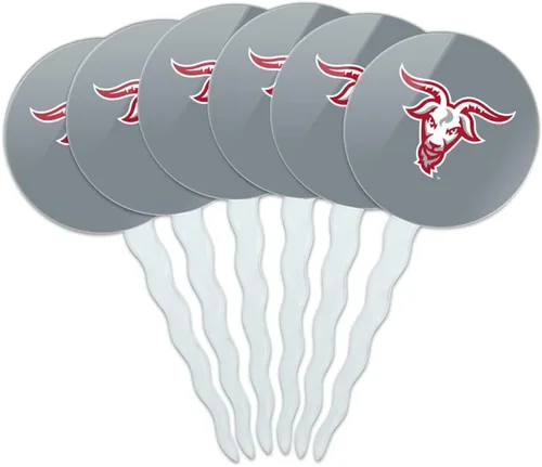 Vista 345 de Abilene Christian - Juego de 6 palillos para cupcakes con logotipo secundario