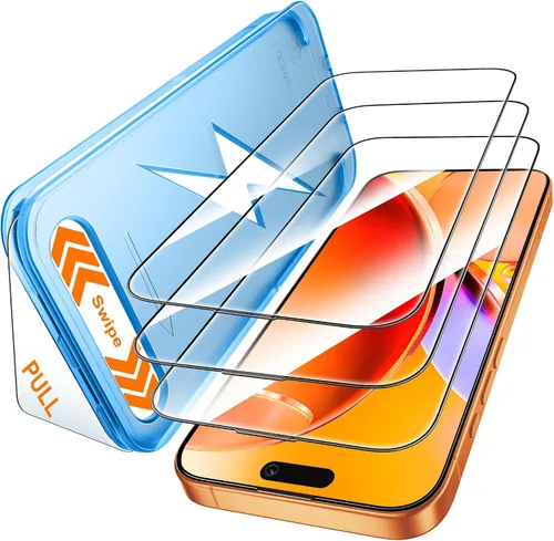 Vista 4 de Mkeke Protector de pantalla para iPhone XS, paquete de 3, [dureza 9H+] [protección contra caídas de grado militar] [tacto sensible]