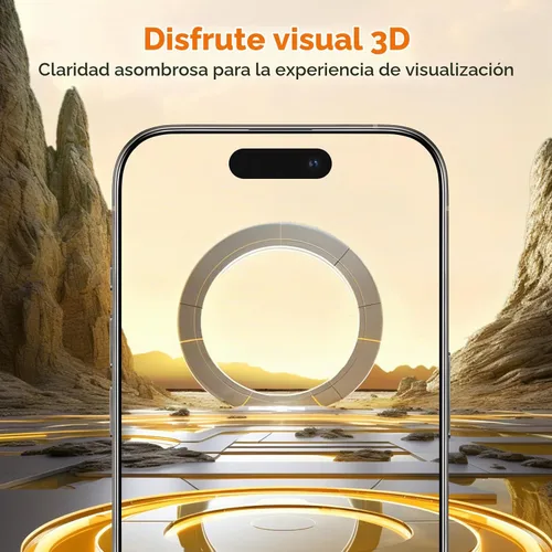 Vista 8 de UNBREAKcable Protector de pantalla de privacidad para iPhone 15, cobertura completa, vidrio templado inastillable [borde a borde]