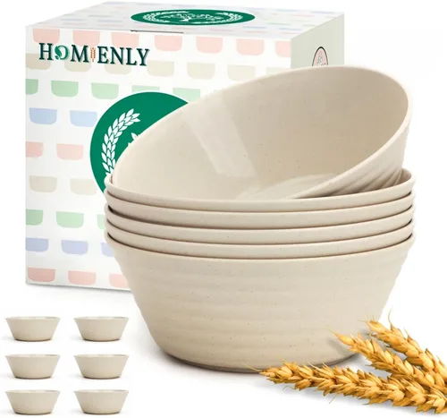 Vista 17 de Homienly Juego de 6 tazas de paja de trigo, tazas de salsa irrompibles de 4.5 onzas y tazas de salsa, tazas de condimento para tazas de charcutería