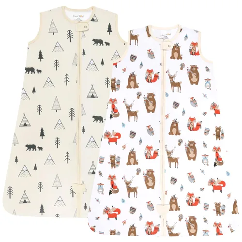 Vista 35 de Mama Cheetah Saco de dormir para bebé de 0.5 TOG, Manta portátil de algodón orgánico para bebé con cremallera bidireccional, Saco de dormir