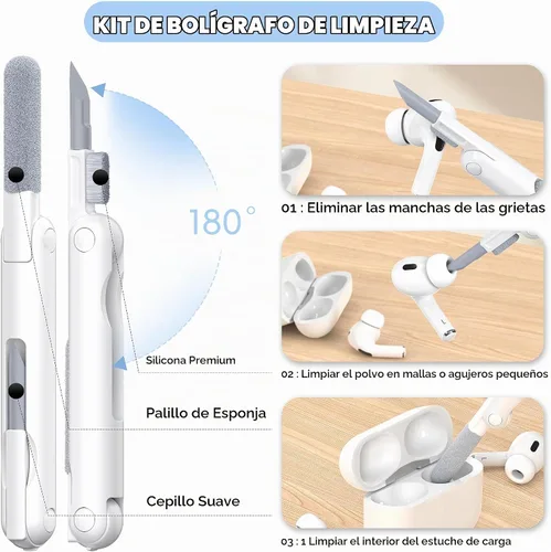 Vista 4 de Funda para Estuche de Airpods Pro de 2ª/1ª Generación, Compatible con Estuche de Airpods Pro de 2ª Gen Puerto de Carga USB C, Funda Suave