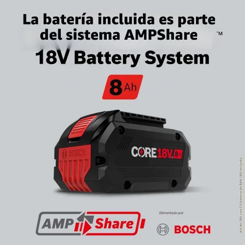 Vista 12 de BOSCH GDS18V-740CB14 PROFACTOR™ Kit de llaves de impacto conectadas de 1/2 pulgada de 18 V con anillo de fricción y (1) batería de alta potencia