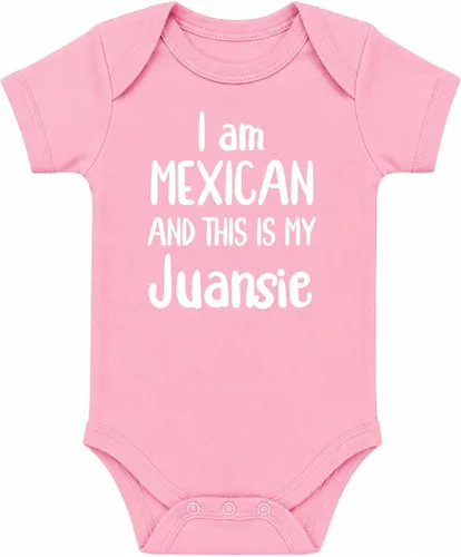Vista 10 de CBTwear Body divertido para bebé con texto en inglés "I Am Mexican and This Is My Juansie" Negro