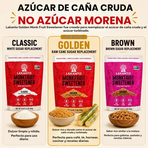 Vista 4 de Lakanto - Edulcorante de fruta del monje, sustituto de azúcar 1:1, keto, sin OGM
