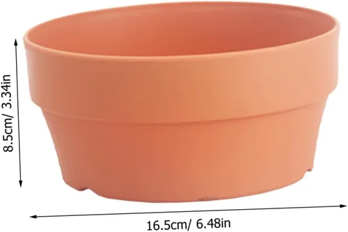 Vista 2 de 5 Pack round Plastic Flower Pot Set with Drainage Holes