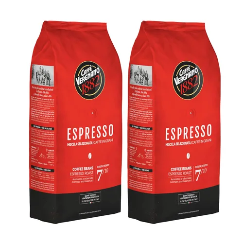 Vista 21 de Caffe Vergnano 1882 Antica Bottega Espresso de grano entero arábica tostado medio – Granos de café italianos chocolate, nueces y notas de caramelo