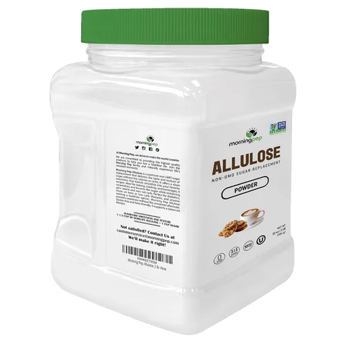 Vista 3 de Morning Pep Edulcorante de Alulosa 2 lb – Alternativa de Azúcar Sin Calorías, 100% Puro, Sin Eritritol, Verificado por el Proyecto No-OMG