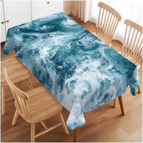 Vista 28 de Swono - Mantel rectangular de bambú con diseño de luz solar y bosque de bambú - Mantel a cuadros lavable para mesa de cocina, cena de festividades
