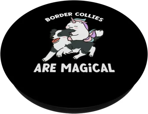 Vista 2 de Los Border Collies son mágicos, divertidos PopSockets de Border Collie intercambiables