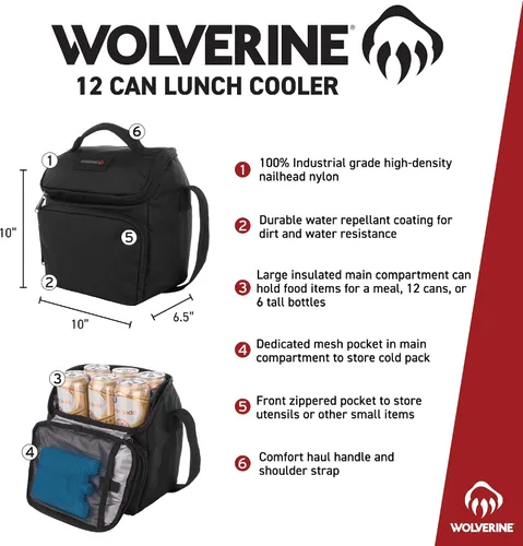 Vista 2 de WOLVERINE Enfriador de almuerzo para 12 latas