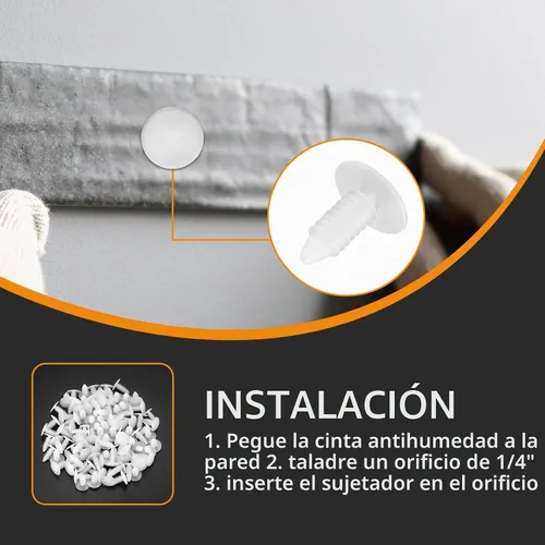 Vista 5 de 210 piezas de clips de sujeción para parachoques de coche, clips de sujeción de 1" para parachoques de coche para barrera de vapor, clips