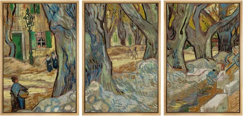 Vista 80 de wall26 Lienzo enmarcado para pared, juego de arte con flores de almendra de Vincent Van Gogh, naturaleza, ilustraciones de área silvestre, bellas