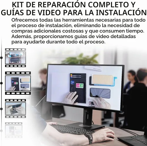 Vista 6 de para iPhone 13 Reemplazo de pantalla con auricular 6.1" LCD Kit